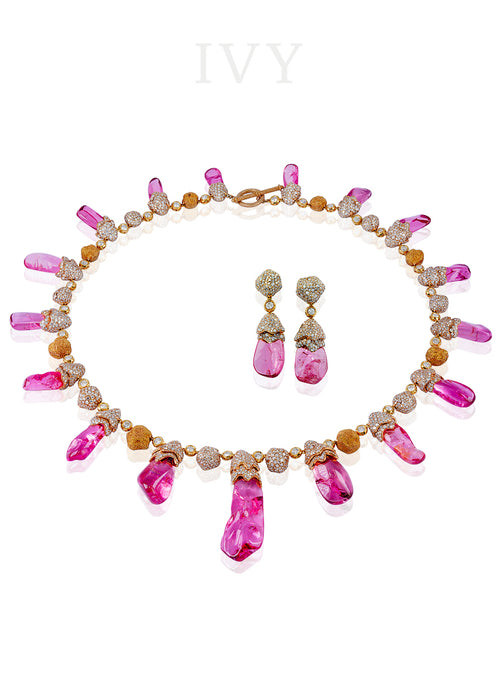 Spinel and Diamond Necklace