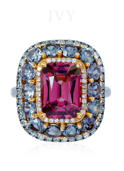 Spinel and Diamond Valencia Ring