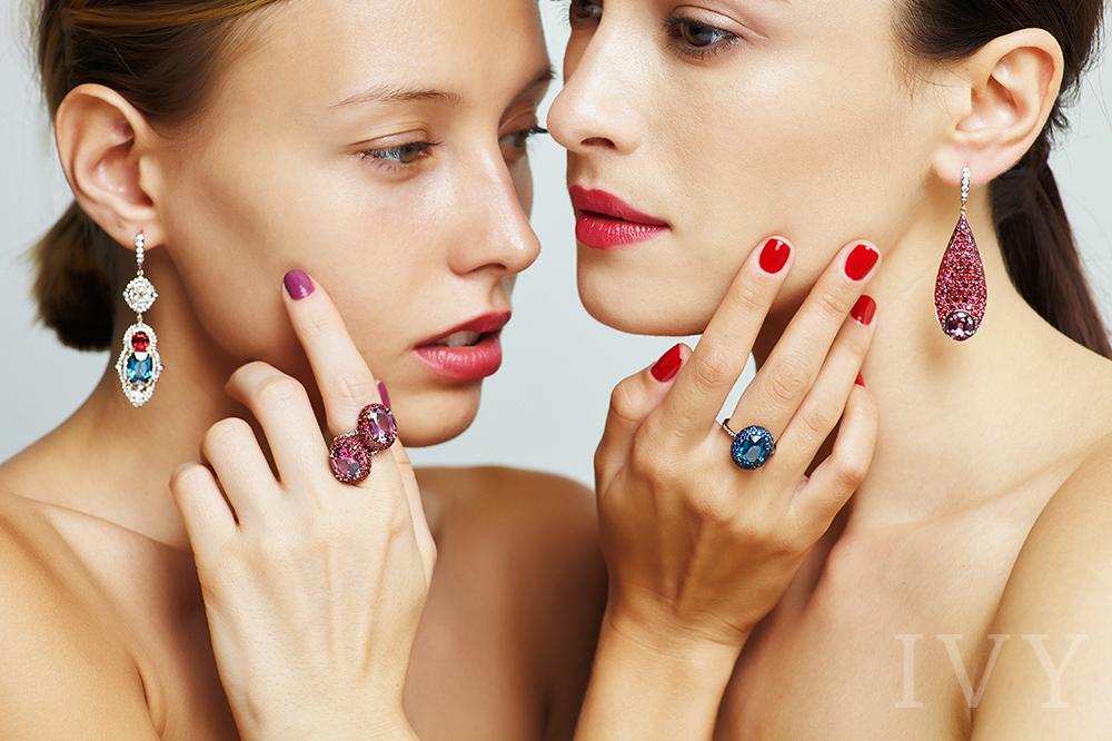 multi colored gemstone earrings