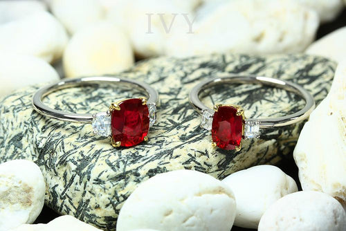 Ruby and Diamond Rings
