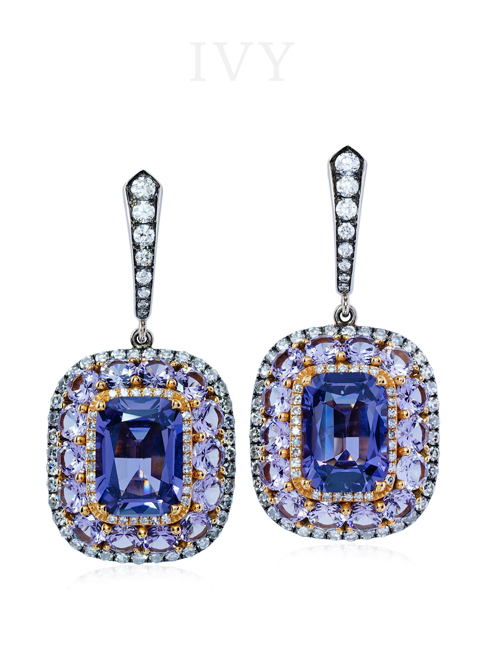 Spinel and Diamond Valencia Earrings