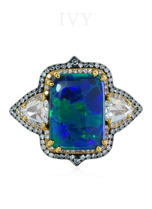 blue opal rings