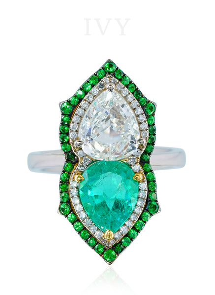 natural emerald engagement rings