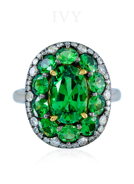 Tsavorite and Diamond Ring. R14250 – IVY New York