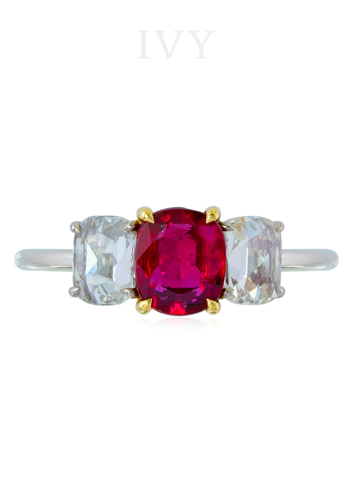 vintage colored engagement rings