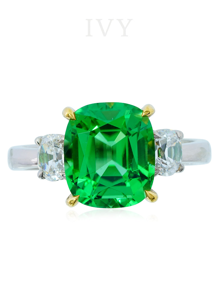 Light green engagement ring