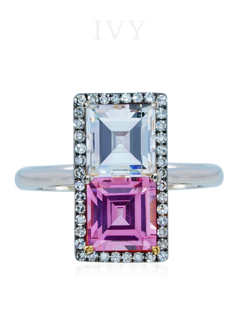 Spinel and Diamond Ring