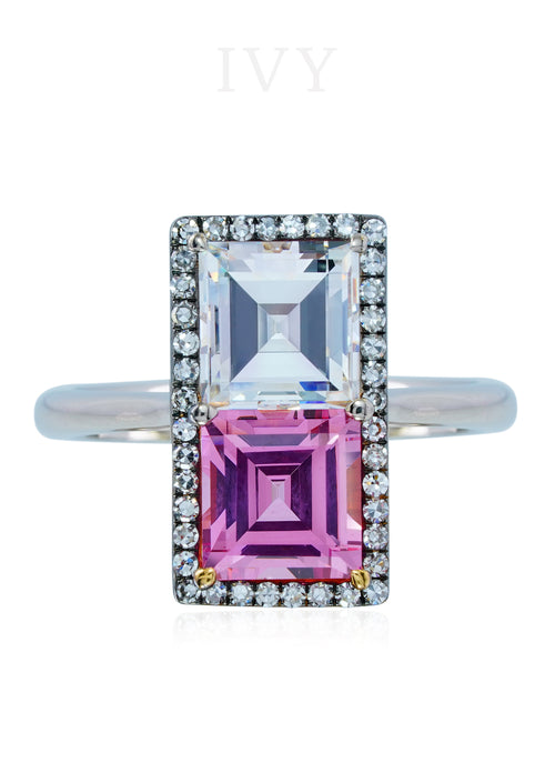 Spinel and Diamond Ring