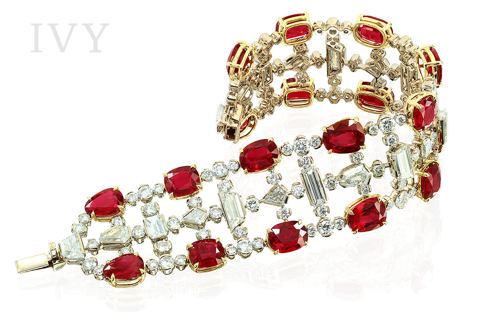 Ruby and Diamonds Bracelet