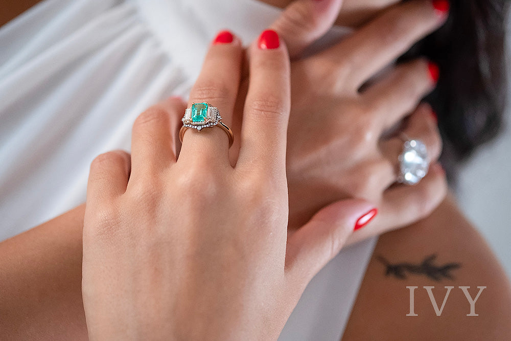 Stunning Pink Tourmaline & Diamonds ring in 18ct Rose Gold| Engagement Ring