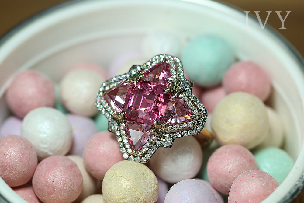 The Natal Star Pink Spinel and Diamond Ring