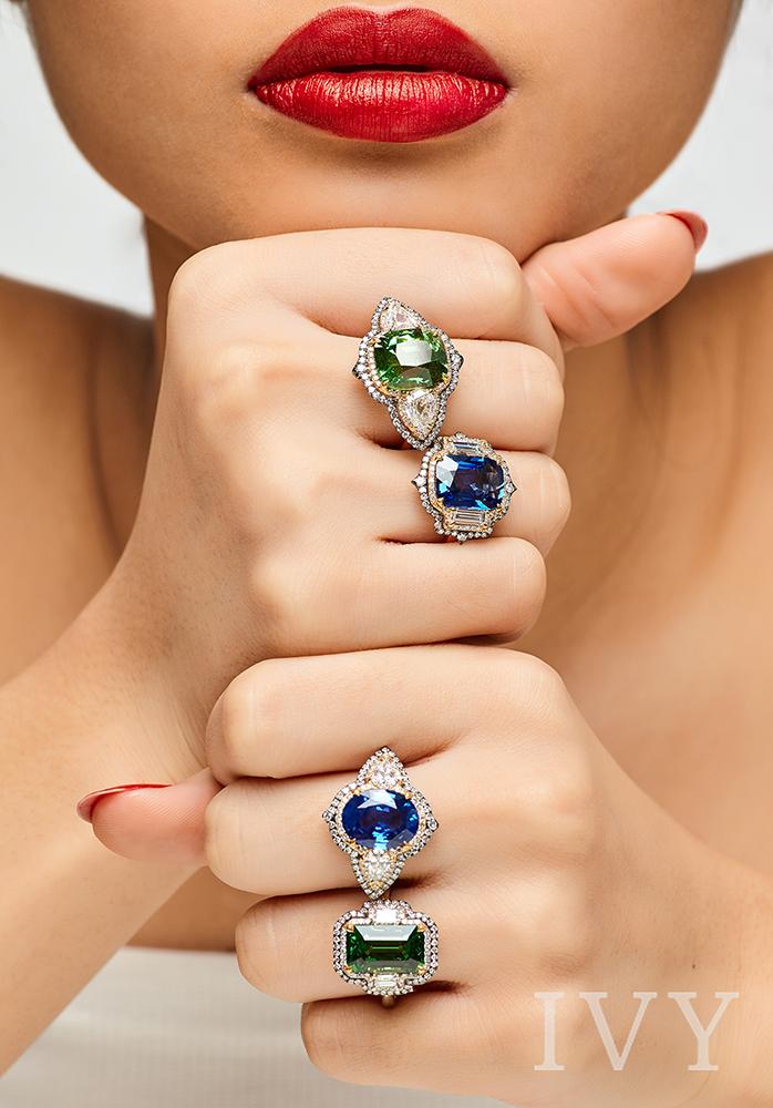 Unique colored engagement rings
