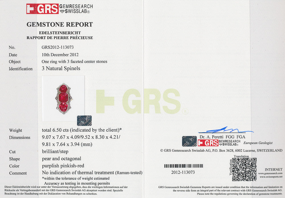 Spinel and Diamond Ring