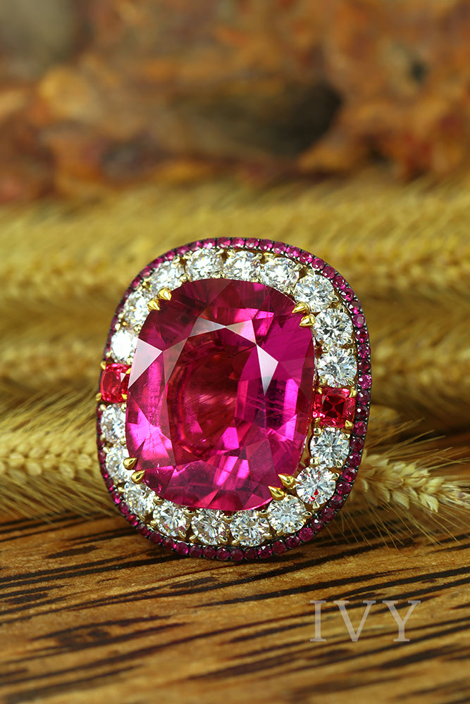 Rubellite Unchained Ring