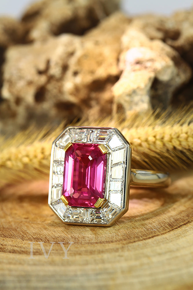 Ruby and Diamond Art Deco Ring