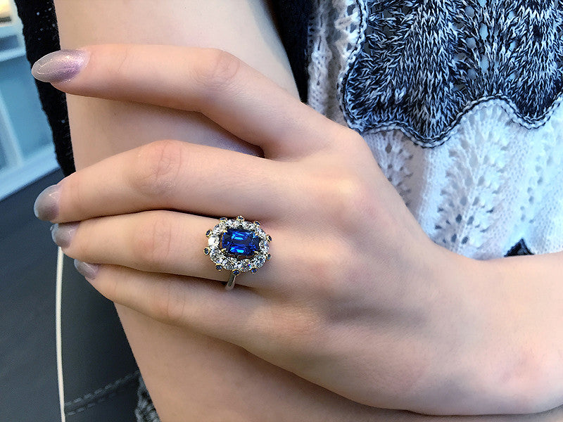 Blue Sapphire and Diamond Ring – IVY New York