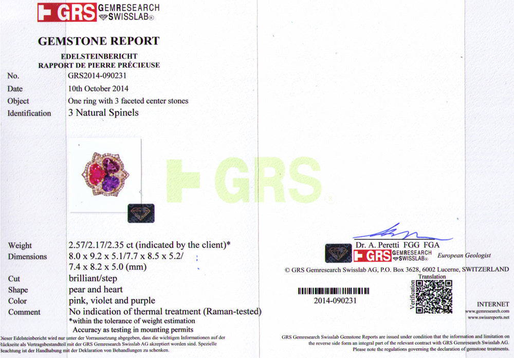 Spinel and Diamond Ring