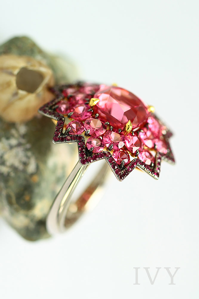 Pink Spinel and Ruby Ring – IVY New York