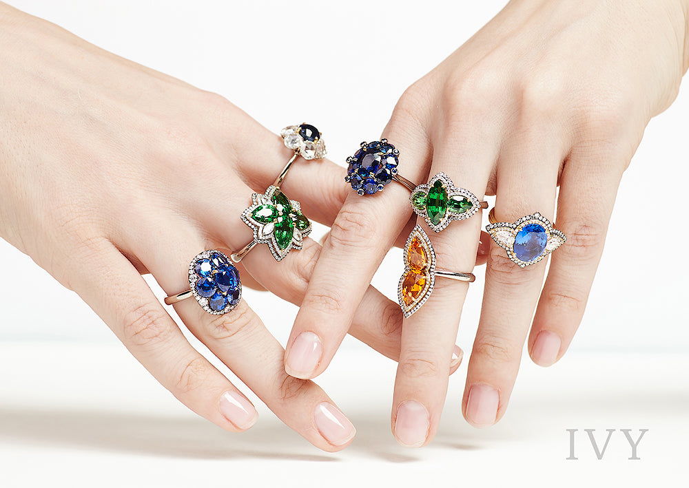 Tsavorite and Diamond Ring