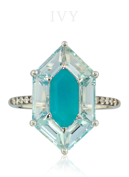 natural aquamarine ring
