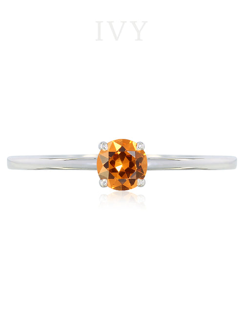 Solo Ring with Mandarin Garnet