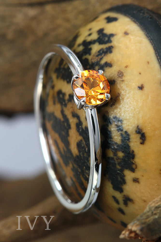 Ring with Mandarin Garnet