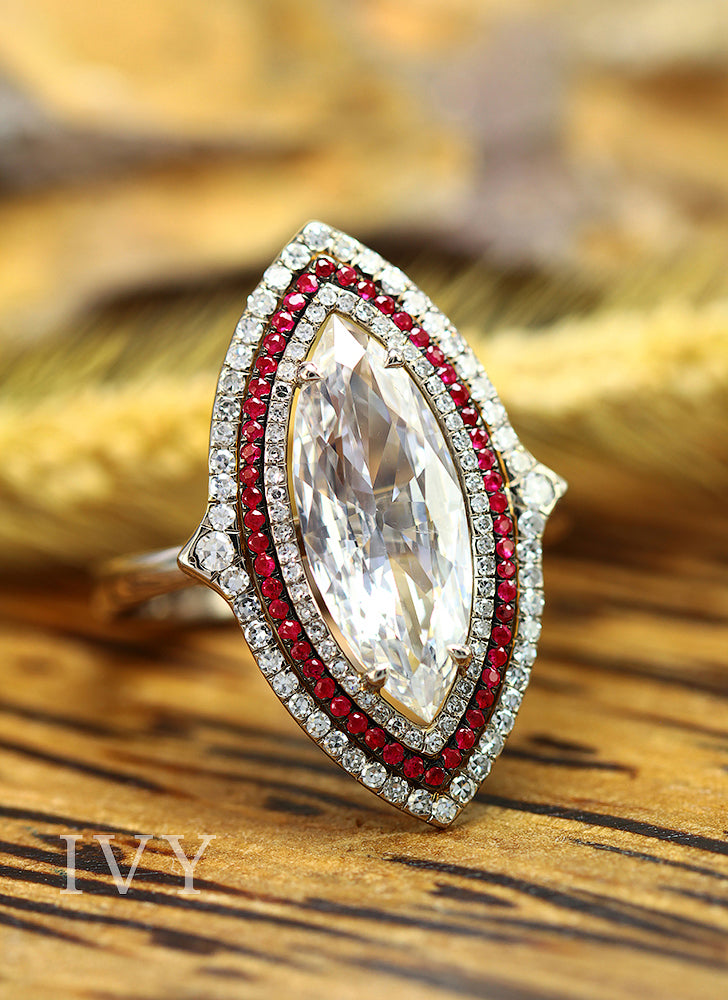 La Grande Marchesa Ring with Rubies and Diamonds