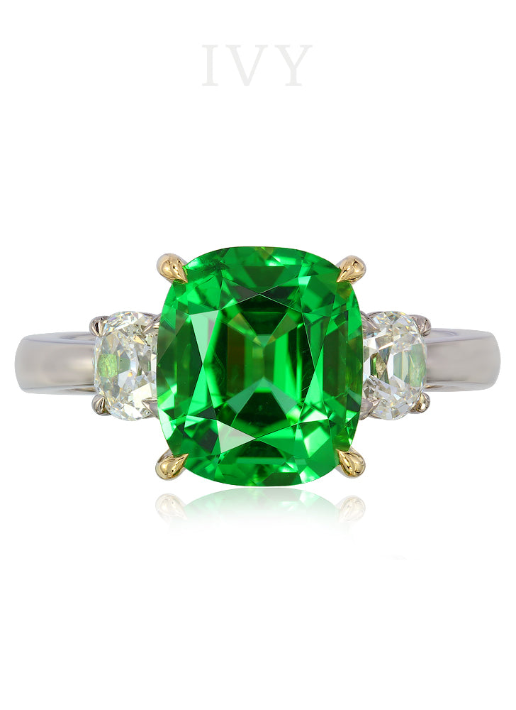 Light green engagement ring