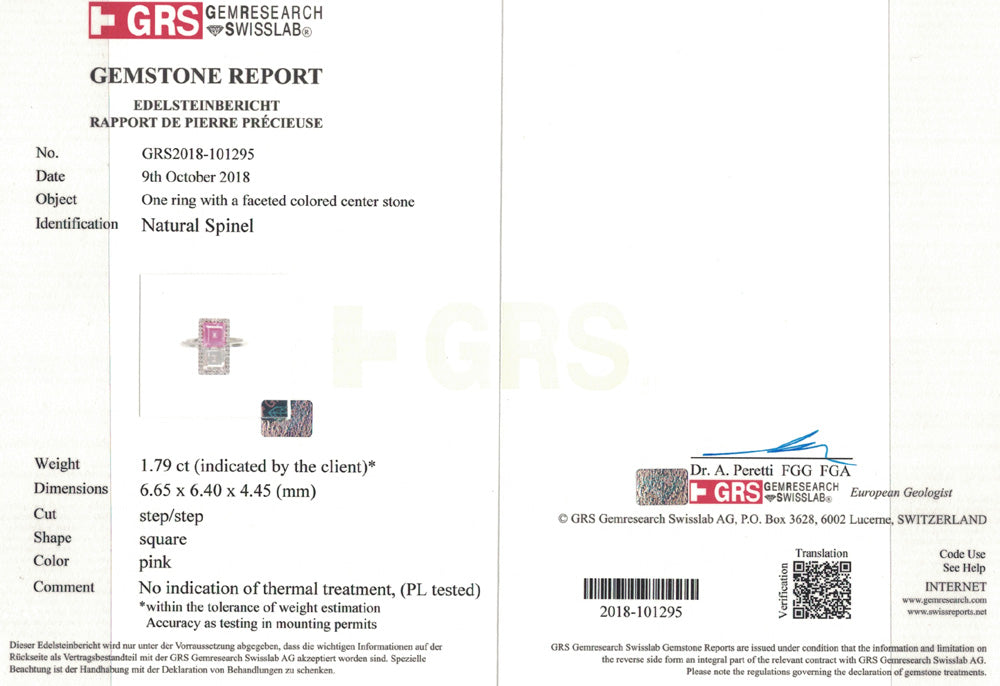 Spinel and Diamond Ring